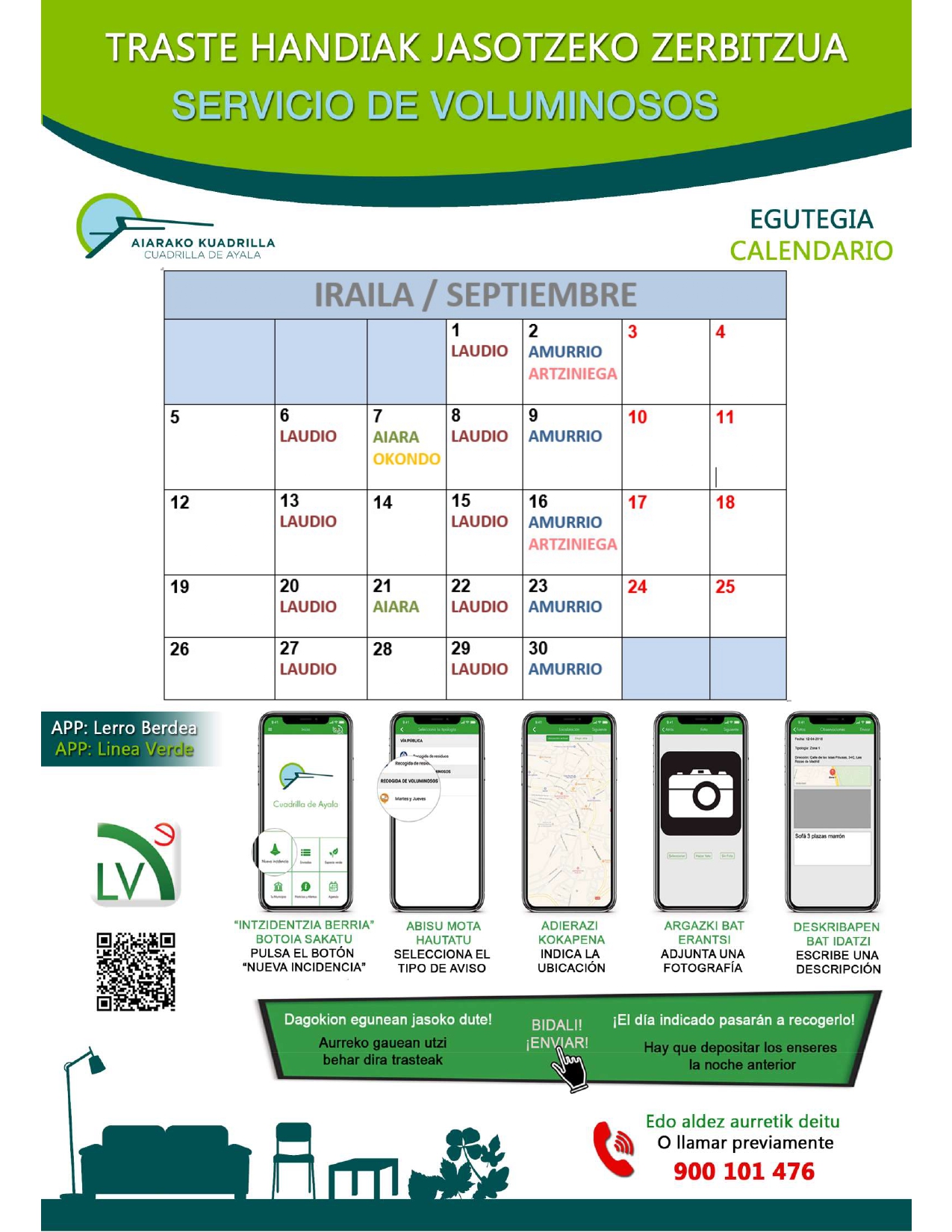 09_VOLUMINOSOS-SEPTIEMBRE-2022_page-0001 CALENDARIO SEPTIEMBRE Recogida selectiva de residuos voluminosos y enseres en la Cuadrilla de Aiaraldea