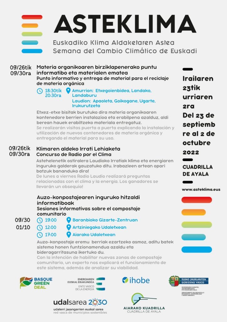 Cartel-asteklima-Cuadrilla-de-Ayala-1-724x1024 La Cuadrilla de Aiaraldea organiza diferentes acciones dentro de Asteklima 2022 para contribuir a reducir el impacto de la ciudadanía en el cambio climático