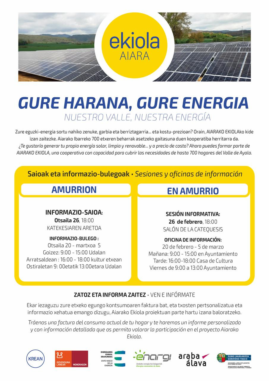 Carte-Amurrio EKIOLA AIARA. NUESTRO VALLE, NUESTRA ENERGÍA