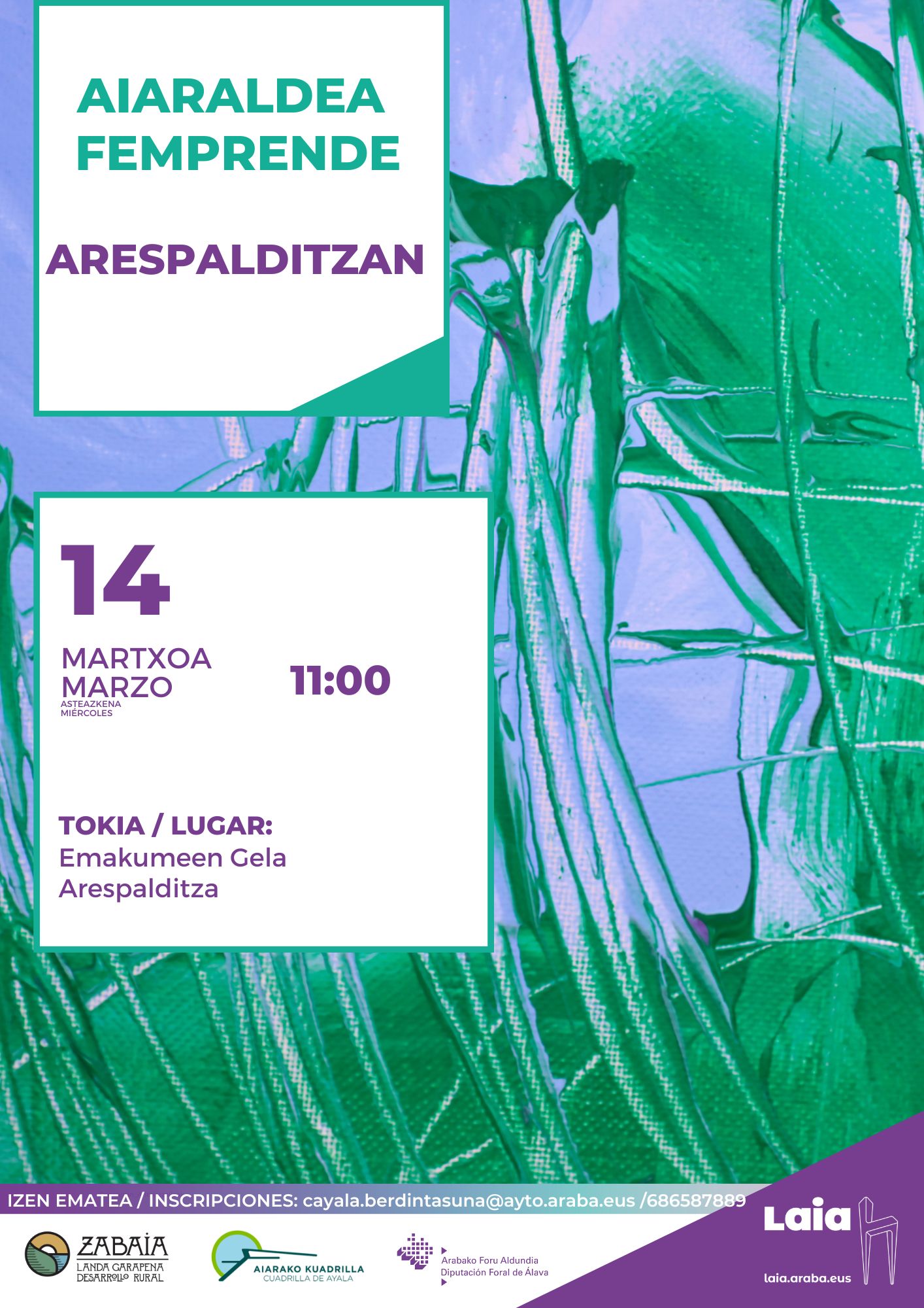 FEMPRENDE-AIARALDEA-m14 Declaración institucional de la Cuadrilla de Aiaraldea con motivo del 8 de marzo, Día internacional de las Mujeres. 2025