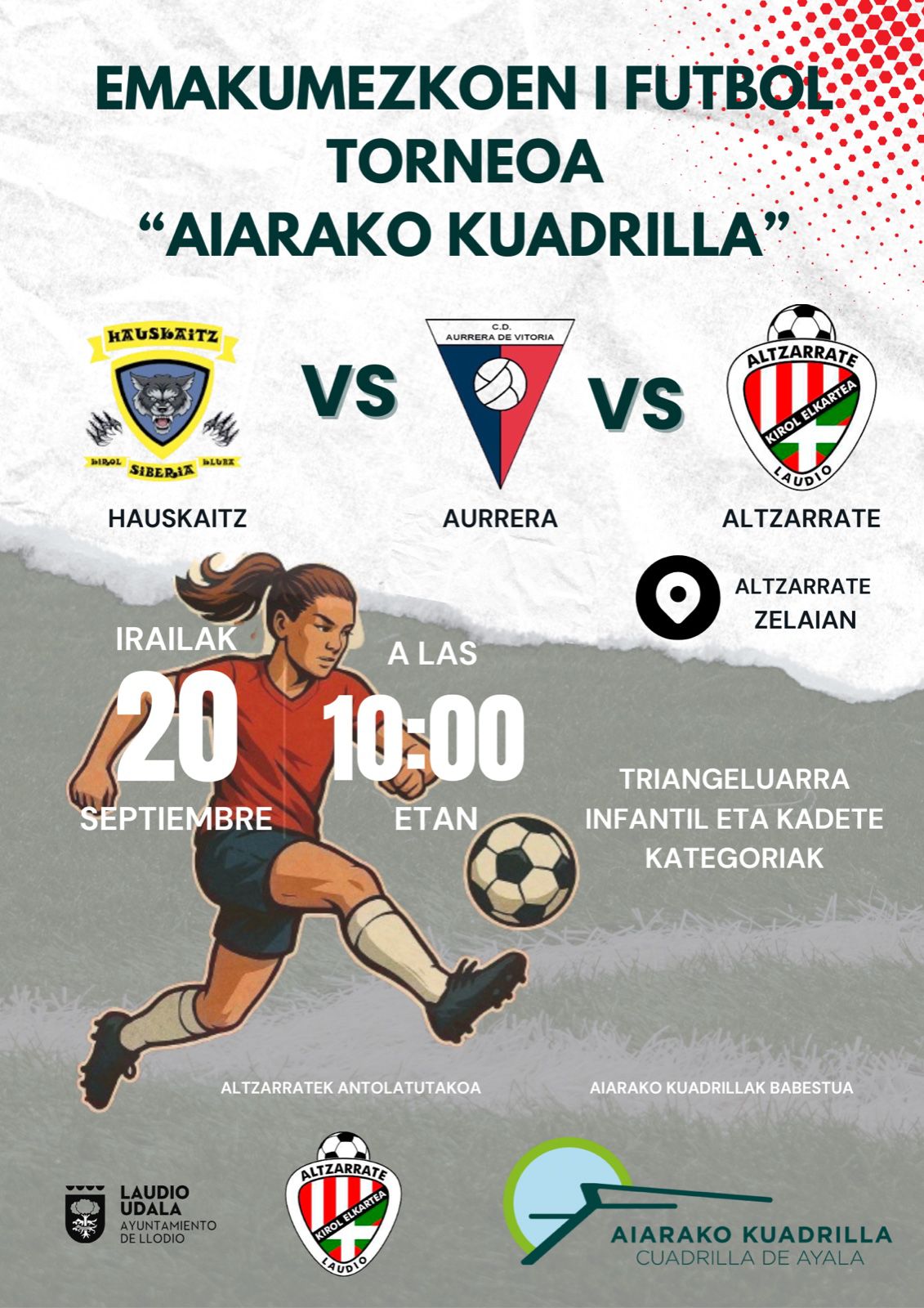 d1319e77-a0c9-463d-9011-29b853ee559e Éxito del primer Torneo de Fútbol Femenino de Aiaraldea, organizado por la Cuadrilla de Aiaraldea