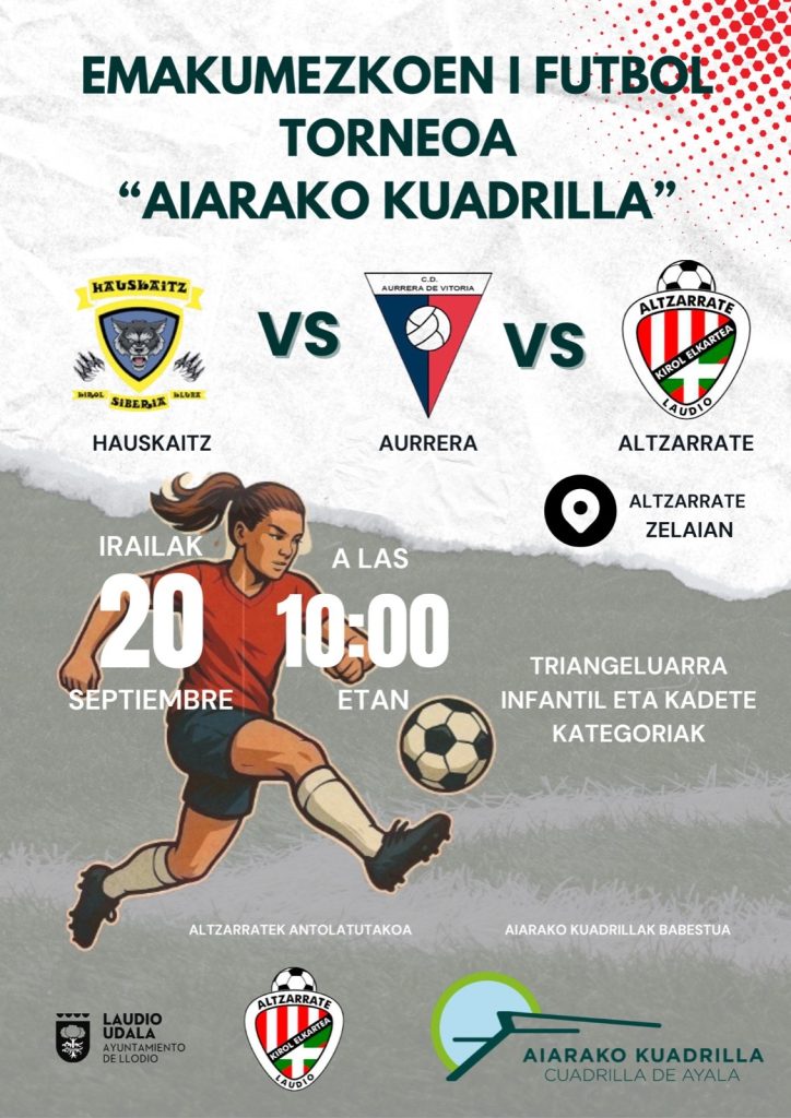 torneofutbol1-724x1024 La Cuadrilla de Aiaraldea organiza el Primer Torneo de Futbol Femenino de Aiaraldea para visibilizar y fomentar el deporte femenino