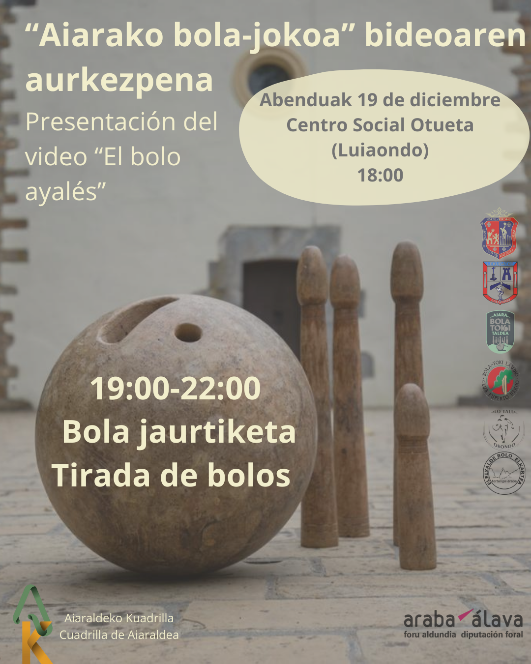 Aiarako-bola-jokoa-aurkezpena El bolo ayalés toma protagonismo en Aiaraldea con una jornada cultural y deportiva