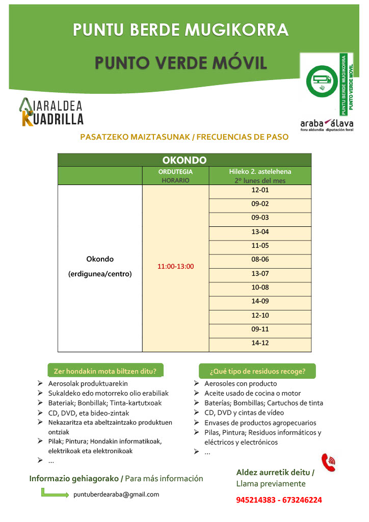 Punto-Verde-Movil-Okondo-2026 Servicios de recogida