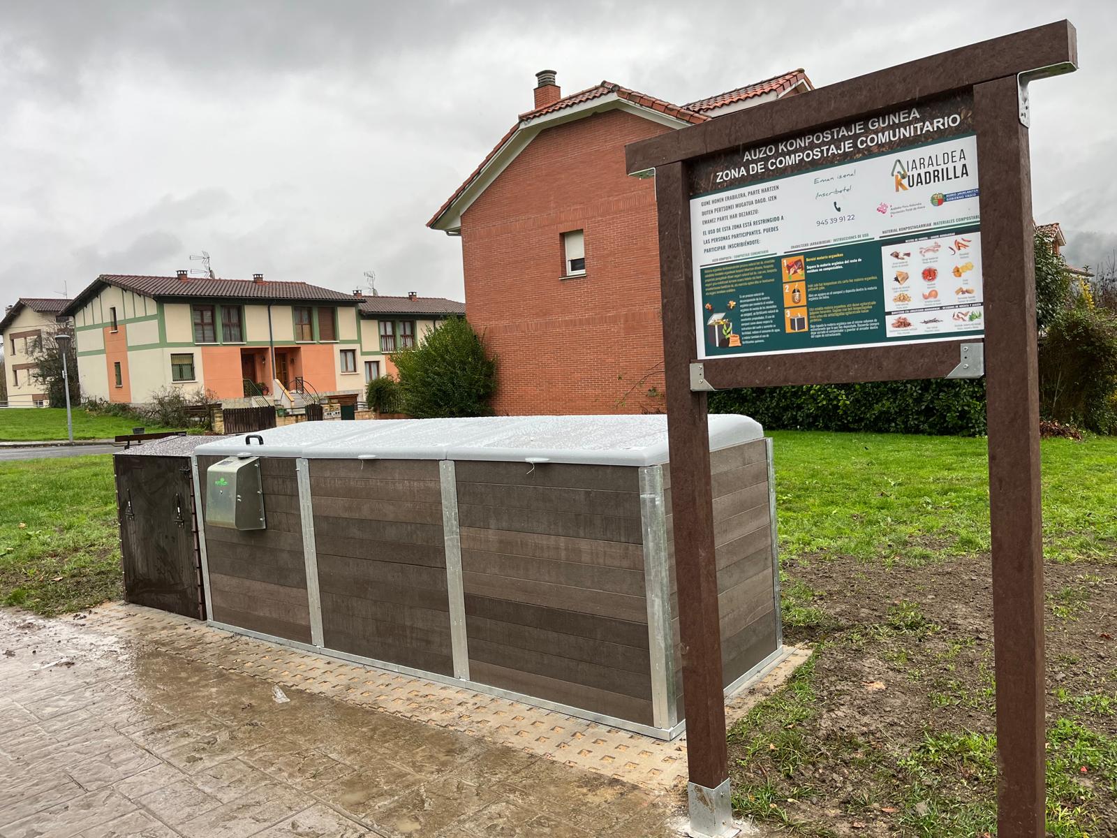 Compostaje-Comunitario La Cuadrilla de Aiaraldea amplía su red de compostaje comunitario con dos nuevas zonas en Arraño y El Soto-Zaldua