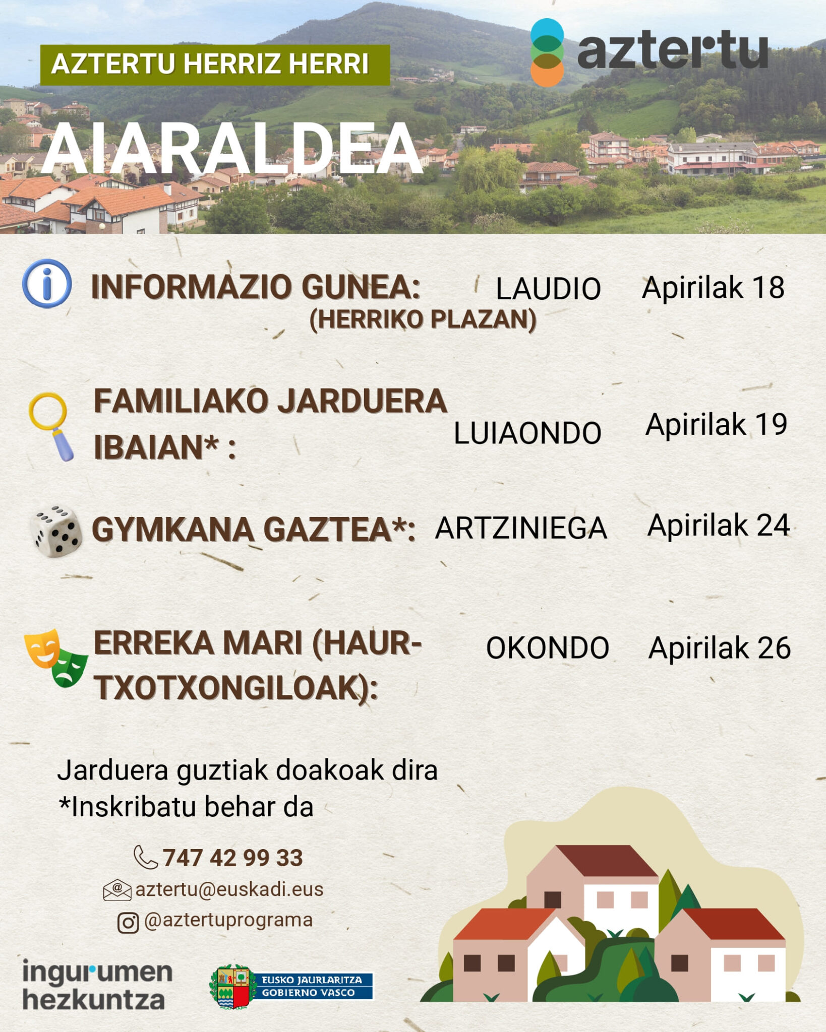 Herriz-herri-Aiaraldea-kartela-orokorra_page-0001-1-scaled La Cuadrilla de Aiaraldea impulsa la llegada de Aztertu con una semana de actividades ambientales gratuitas en la comarca